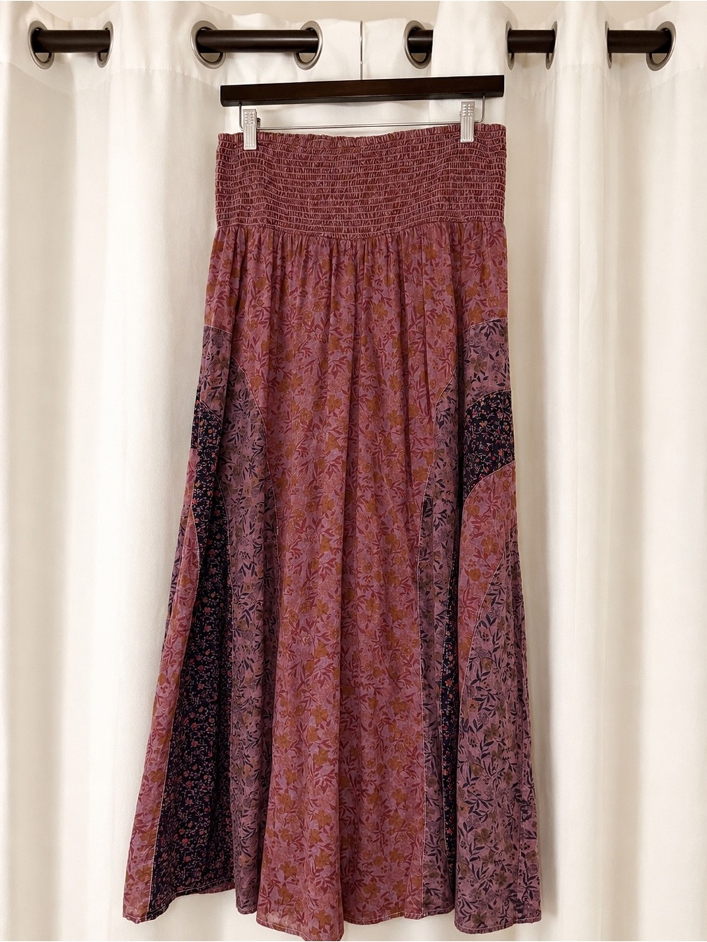 Earthbound Trading Co Floral Patchwork Palazzo Pants Size M